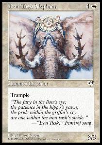 Elefante colmillo de hierro